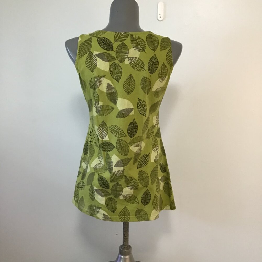 Leopards & Roses Hand-Crafted Tank Top  Size S - Picture 4 of 10